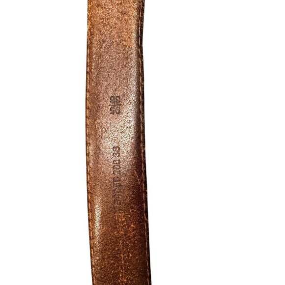 Vintage Fossil Belt – Italian Full Grain Leather w/ Golf Medallions – Size 38 - Picture 6 of 7